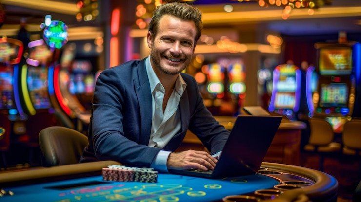 Tampilan meja baccarat langsung di platform bolakawan dengan dealer profesional